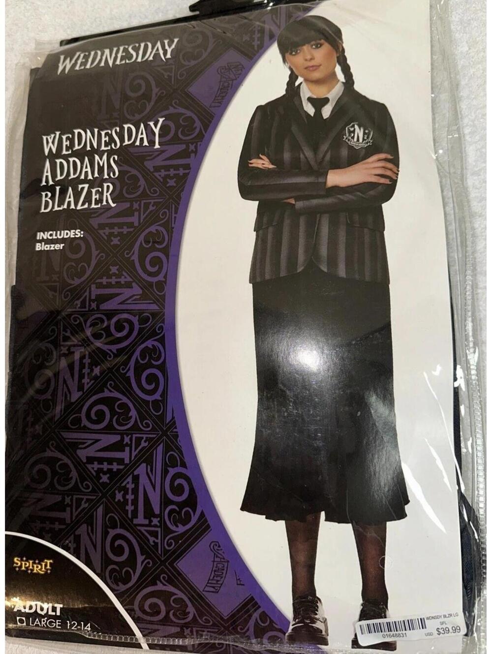 Wednesday Adam’s Spirit Halloween Adult Large 12-14 Costume Cosplay Party